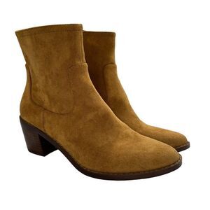 J. Crew Womens Western Golden Brandy Tan Suede Ankle Boots Size 7.5